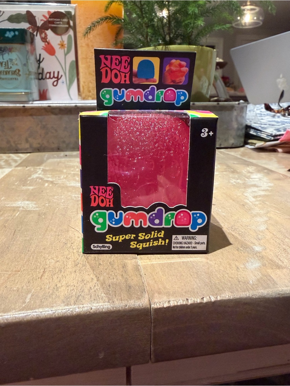 NeeDoh Gumdrop Super Solid Squish Toy - Pink